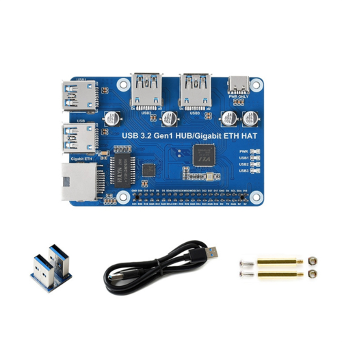 Placa de expansión USB Waveshare para Raspberry Pi 4