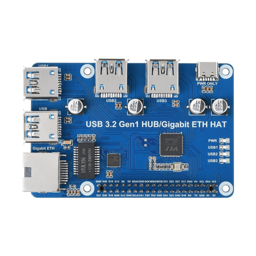Placa de expansión USB Waveshare para Raspberry Pi 4 2