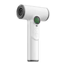 Secador de pelo portátil inalámbrico de 30.000 RPM y 100 velocidades, color blanco