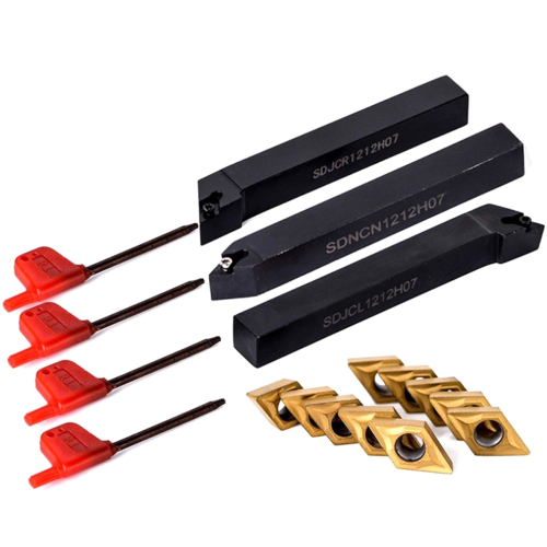 Lathe Turning Tool Holder Boring Bar DCMT+10pcs 0702 Carbide Insert 2
