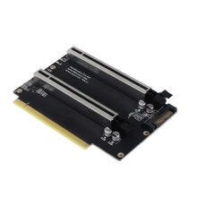 Scheda di espansione PCIe 3.0 da X16 a X8 con interfaccia SATA rialzata