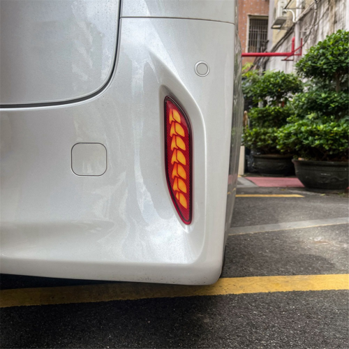 Dynamisk bakljus för bakre stötfångare, dimljus bak för ALPHARD 2