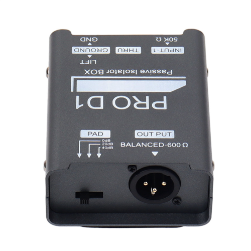 PRO D1 Passiv Isolatorbox, Ljudisolator för Basgitarr DI-box 2