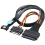 Gen5 MCIO Slimline SFF-8654 4I - SAS 8639 U.2 -sovitinkaapeli 0,5 m 4