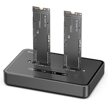 Docking station per clonazione SSD M.2 NVMe a doppio alloggiamento (UE)