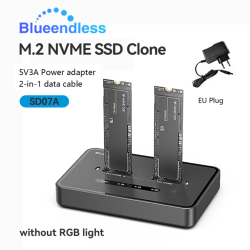 Dual-Bay M.2 NVME SSD Clone Docking Station (EU) 2