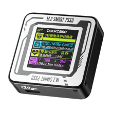Boîtier SSD M.2 NVMe 2230 avec écran LCD et port USB, noir
