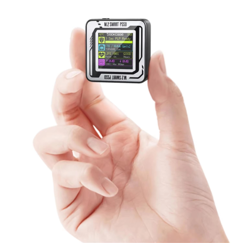 2230 M.2 NVMe SSD-Gehäuse mit LCD-Display, USB, Silber 1