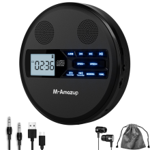 Multifunctional Discman CD Player with Bluetooth Black