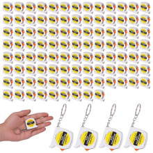 100 llaveros retráctiles con cinta métrica pequeña de 1,5 pulgadas