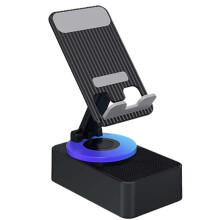 Supporto per altoparlante a induzione, dock portatile per la ricarica wireless del telefono con 5 modalità