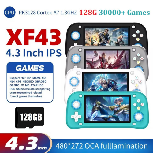 XF43 Retro Handheld Game Console 128G 4.3 inch IPS Screen C 1