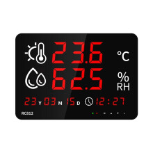 Termómetro digital con pantalla electrónica de temperatura y humedad.