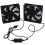 Dual 120mm 5V USB Powered PC Router Fans with Speed Controller 3