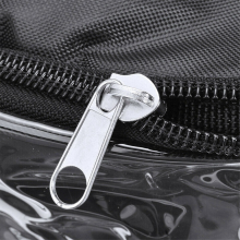 Bolsa de transporte grande transparente con cierre de cremallera para guardar DVD y CD