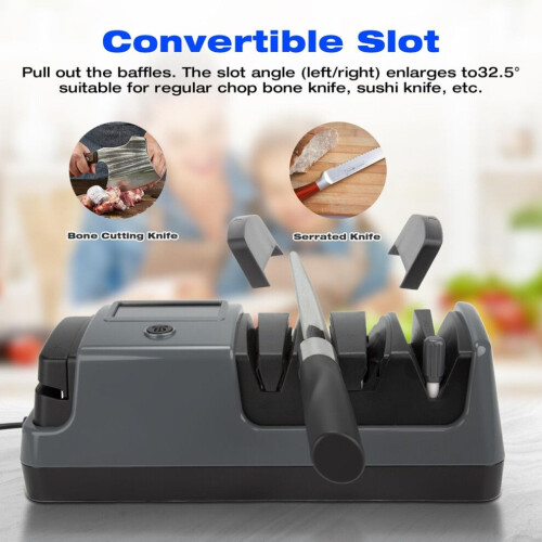 3-Stage Electric Knife Sharpener for Kitchen Knives Eu Plug 2