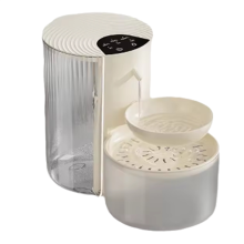 Fontana per animali domestici wireless da 3 litri, ricaricabile, con sistema di aerazione a ribalta,