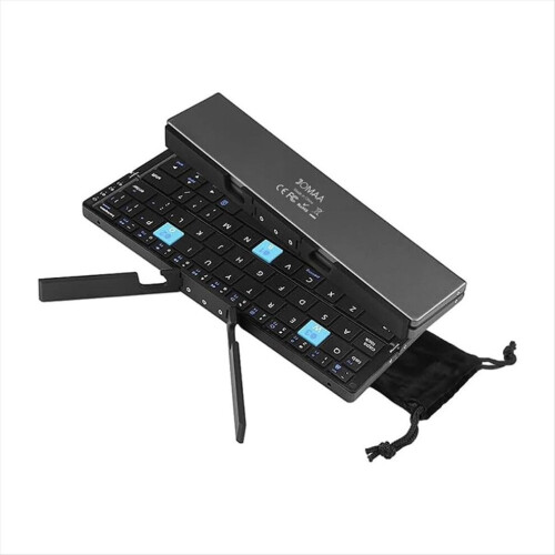 Mini Bluetooth Foldable Keyboard, Folding Travel Keyboard,A