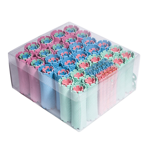 100Pcs/Set 10 Sizes Plastic Curlers Rollers Wave Corn Styling 1