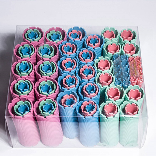 100Pcs/Set 10 Sizes Plastic Curlers Rollers Wave Corn Styling 2