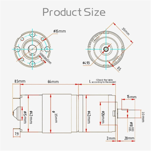 42GP-775 24V High Torque Planetary Reduction Motor 1