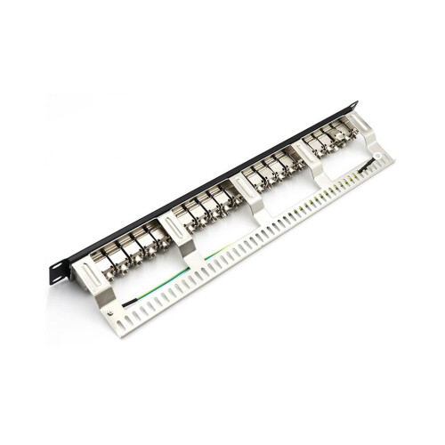 Cat7 Patch Panel 24Port CAT7/CAT6A Patch Panel 1U 19 Inch 2