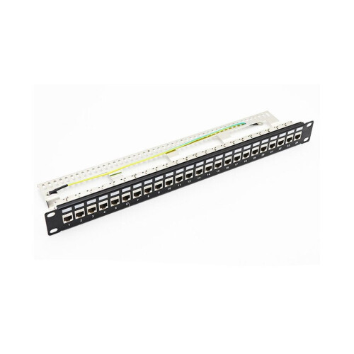 Cat7 Patch Panel 24Port CAT7/CAT6A Patch Panel 1U 19 Inch 1