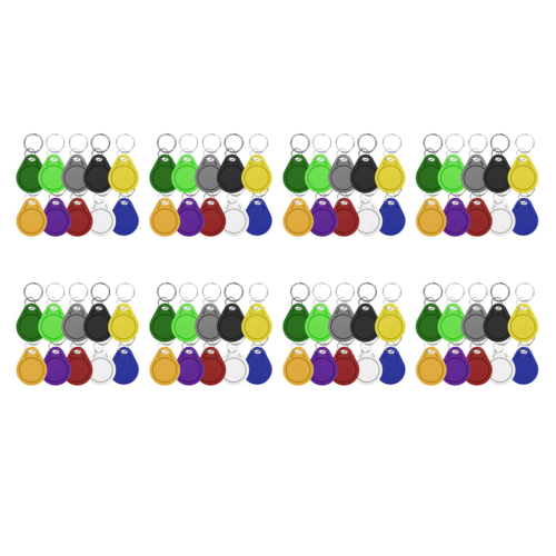 50Pcs UID 13.56MHz Block 0 Sector Writable IC Card Keyfobs Key Tags
