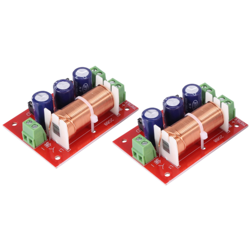 2Pcs 400W Speaker Crossover 2 Way Audio Adjustment for 2-16Ohm 1