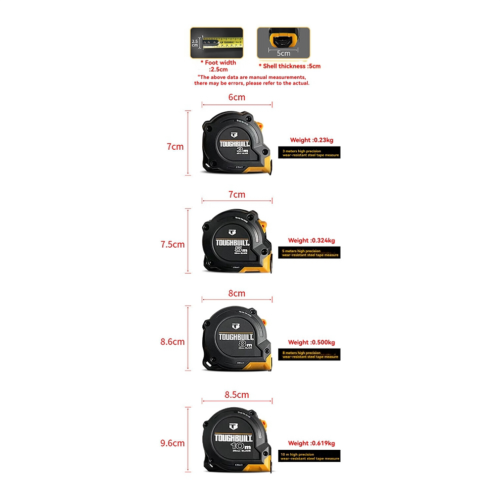 High Precision Alloy Tape Measure Auto-Lock 8 Meter 2