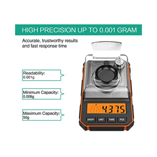 Digital Milligram Scale 50G/0.001G, Lab Digital Pocket Scale, Red 2