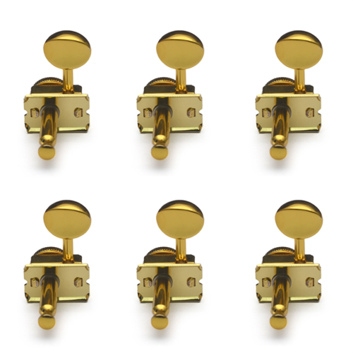 6 Inline Guitar Lock String Tuners 1:15 Vintage Machine Heads,A 2