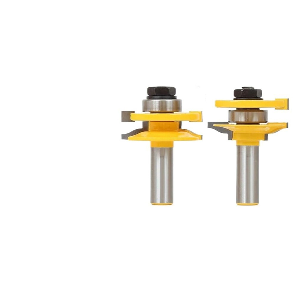 2Pc 1/2' 12.7Mm Shank Wood Carving Rail Stile Router Bit Quarter Round Door Knife Woodworking Cutter Tenon Cutter (03) 9365049627573