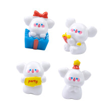 Mini Resin Dogs Tiny Dog Miniature Dog Figurine for Fairys