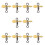 Angelköder-Set, 10-teilig, Propeller-Spinnerbait, Edelstahl, Gold, S, zum Spinnfischen 1