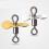 Angelköder-Set, 10-teilig, Propeller-Spinnerbait, Edelstahl, Gold, S, zum Spinnfischen 2
