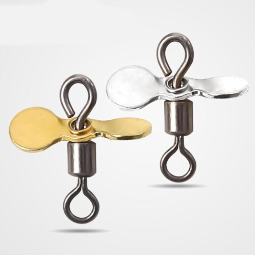 Angelköder-Set, 10-teilig, Propeller-Spinnerbait, Edelstahl, Gold, S, zum Spinnfischen 1