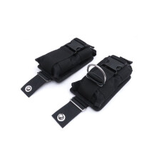 2 tasche di ricambio nere per cintura da sub con fibbia - 22,5 x 15 x 5 cm