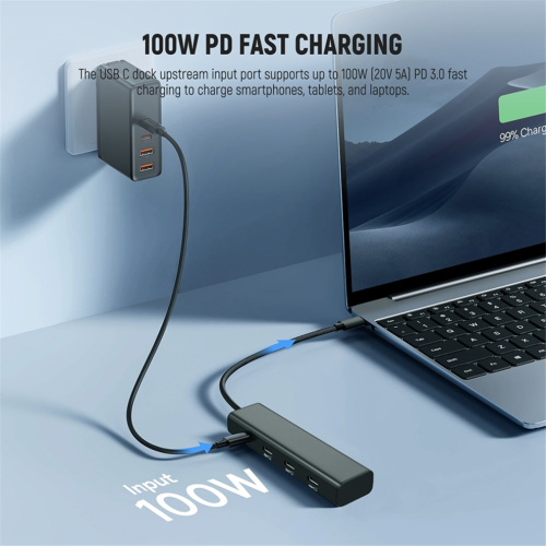 USB-C-Hub-Dock mit Blitzschuhadapter, 4-in-1-Multiport-Adapter-Dongle 1