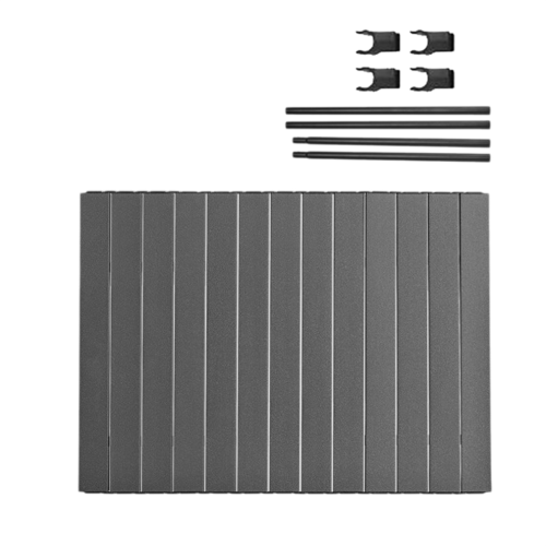 Plateau de table pliable portable noir 8 pouces