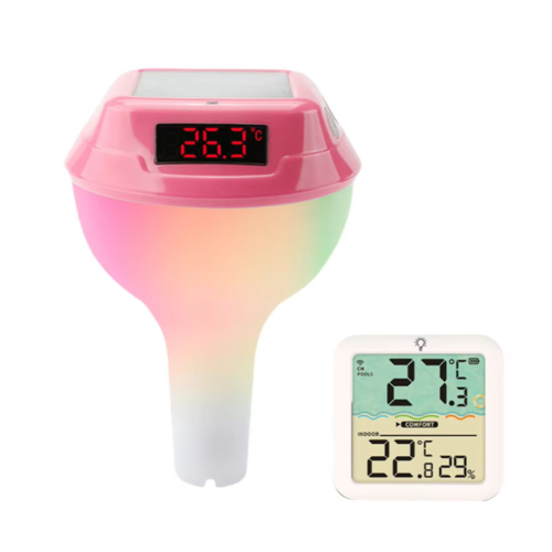 Solarbetriebenes Poolthermometer mit LED-Anzeige B