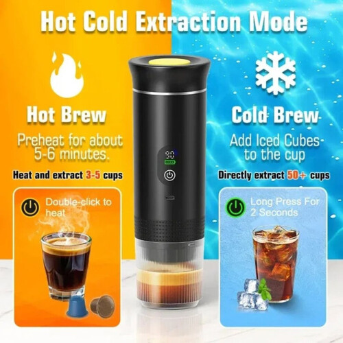 Cafetera espresso portátil con pantalla digital 2