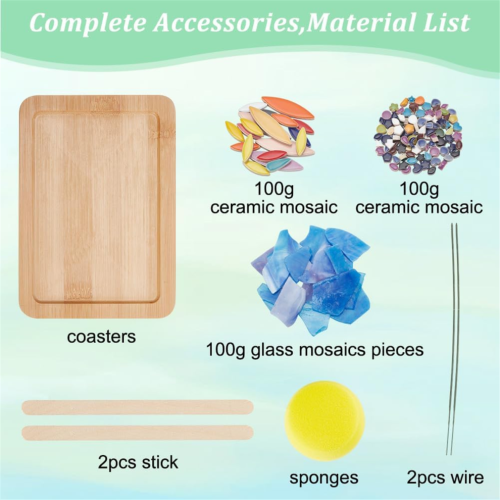 Κιτ χειροτεχνίας με μωσαϊκό DIY, κιτ σουβέρ από μωσαϊκό μπα 1