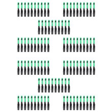Conector rápido de fibra óptica SC/componente (100 unidades, negro y verde)