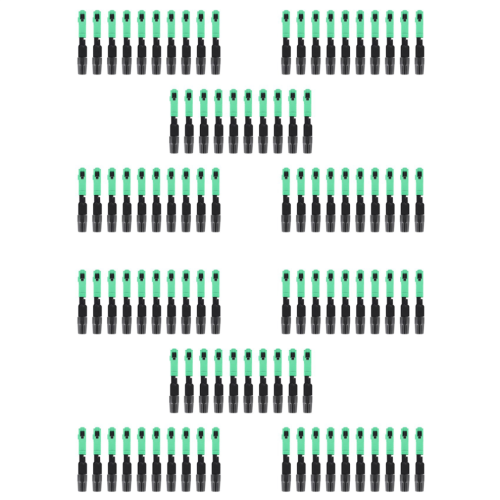 100Pcs Sc/ Component Fiber Optic Quick Connector-Black + Green