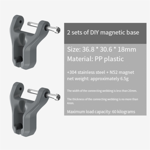 Base de hebilla magnética rápida Maglink DIY con cordón para correa 1