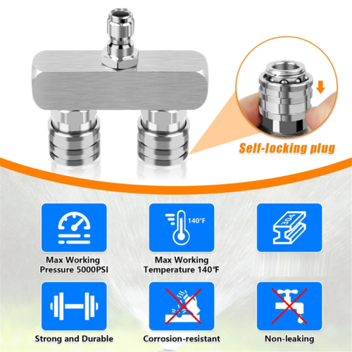 Embouts pour nettoyeur haute pression, embout de buse 2 en 1 2