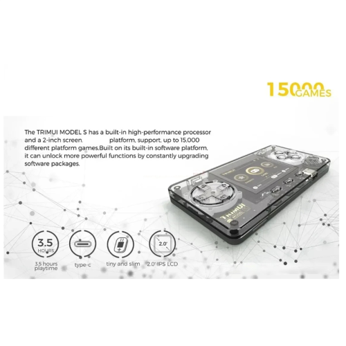 Model S Handheld Game Machine 2 Inch Ips Screen(Silver) 2