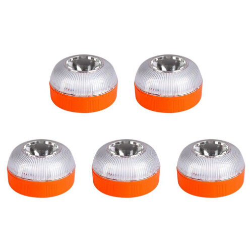 5 τεμάχια φλας LED έκτακτης ανάγκης V16, λευκές και κίτρινες προειδοποι