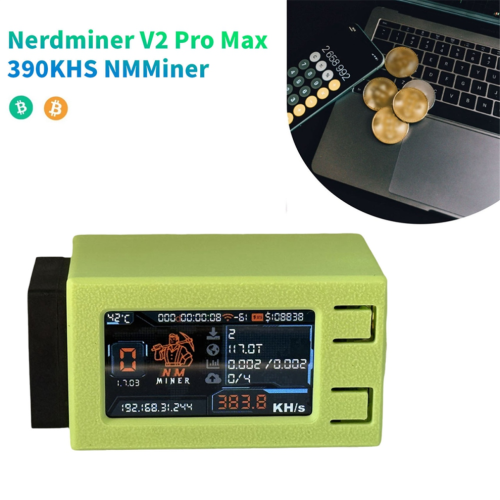 NMMiner Nerdminer V2 Pro Max 390KH/S BTC Solo Lottery Locker 1